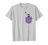 Halloween Shirts Skeleton Costume Men Women Kids Skeleton Pocket Halloween Costume Funny Skull Character T-Shirt - Silver