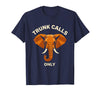 Mademark Trunk Calls Only Funny Elephant Design T-Shirt - Men - Navy Blue