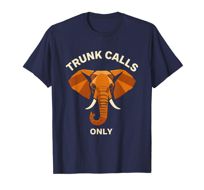 Mademark Trunk Calls Only Funny Elephant Design T-Shirt - Men - Navy Blue