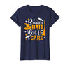 Broom Hair Don't Care Shirt Funny Halloween Witch Spooky T-Shirt - Navy Blue
