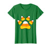 Scary Halloween Tees For Adults and Kids Halloween Candy Corn Paw Print T-Shirt for Animal Lovers T-Shirt - Kelly Green