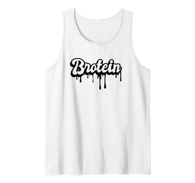 Brotein Graffiti Drip Text Tank Top