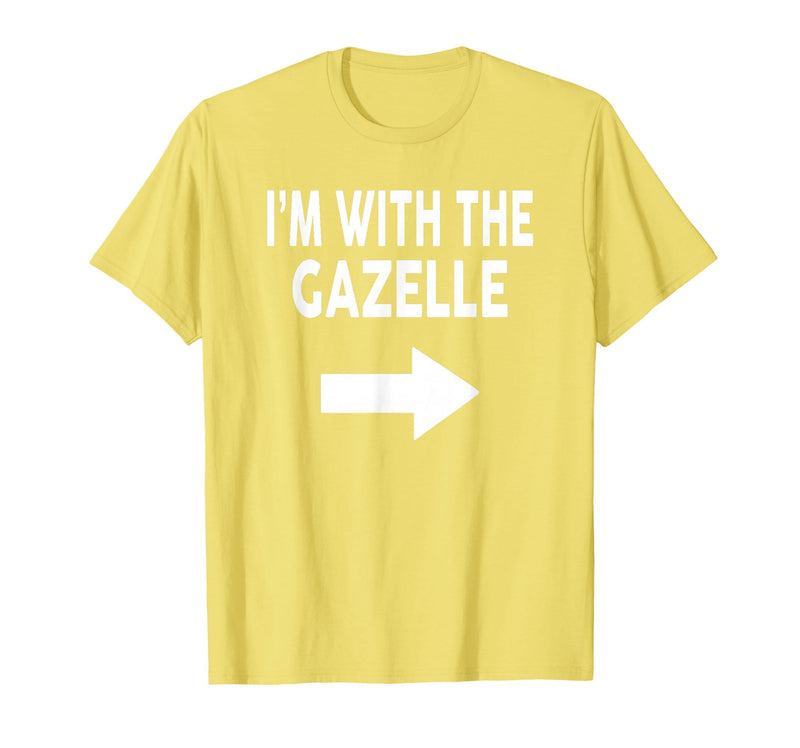 ShirtZilla I'm with The Gazelle Halloween Gazelle T-Shirt - Lemon Yellow
