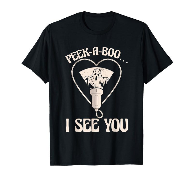 Ultrasound Tech Halloween Spooky Sonographer Gift Ultrasound Tech Xray Technician Spooky Sonographer Halloween T-Shirt -