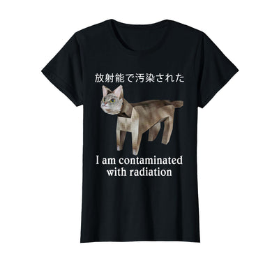 Cute Japanese Cat Meme Tee Gifts Japanese Cat Meme I Am Contaminated with Radiation Men Women T-Shirt