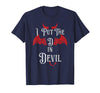 I Put the D in Devil Tees I Put the D in Devil Funny Halloween Matching Couple T-Shirt - Navy Blue