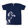 Couthclothing Men's Horse Crew Neck American Apparel T-Shirt - Navy