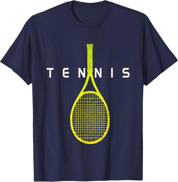 Tennis Player Sports T-Shirt - Navy Blue