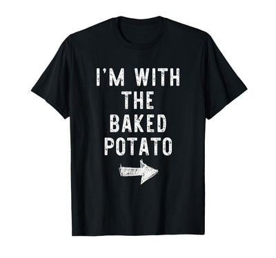 Im With The Baked Potato Halloween Costume I’m with The Baked Potato Funny Halloween Couple Costume T-Shirt