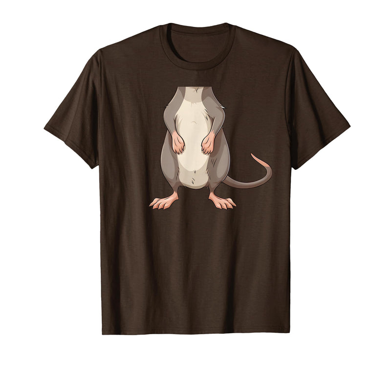 Mouse Headless Halloween Clothing Co. Funny Mouse Headless Rat Body Last Minute Halloween T-Shirt - Brown