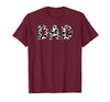 Cow Pattern Print Family Matching Birthday Apparel Cow Dad Birthday Family Matching Girl Boy Farm Birthday T-Shirt - Burgundy
