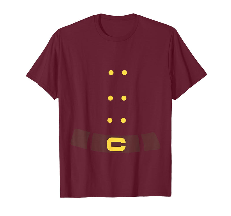 Dwarf Elf Halloween Costume Dwarf Costume Last Minute Halloween Costume T-Shirt - Burgundy