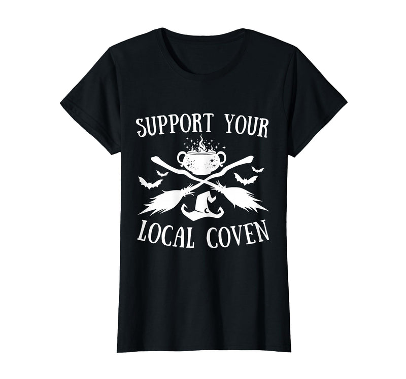 Support Your Local Coven Halloween tee Support Your Local Coven Halloween Coven Witch T-Shirt - Black