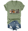WQFQW Spooky Schnauzer Society Halloween Shirt Terrifying Halloween T-Shirt - Green-vneck