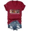 WQFQW Spooky Schnauzer Society Halloween Shirt Terrifying Halloween T-Shirt - Claret-vneck