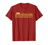 Showing Cattle T-Shirts And Apparel Show Dad - Fun Distressed Look for Showing Pigs T-Shirt - Cranberry Red