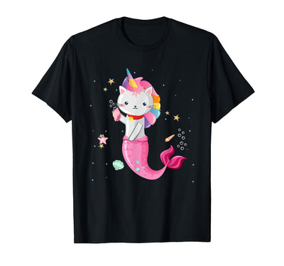 Magic Purrmaid Cat Cat Mermaid Unicorn Girl Kids T-Shirt