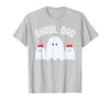 Ghoul Dad, Halloween Daddy Ghost Father of Two Ghost Girls T-Shirt - Silver Grey