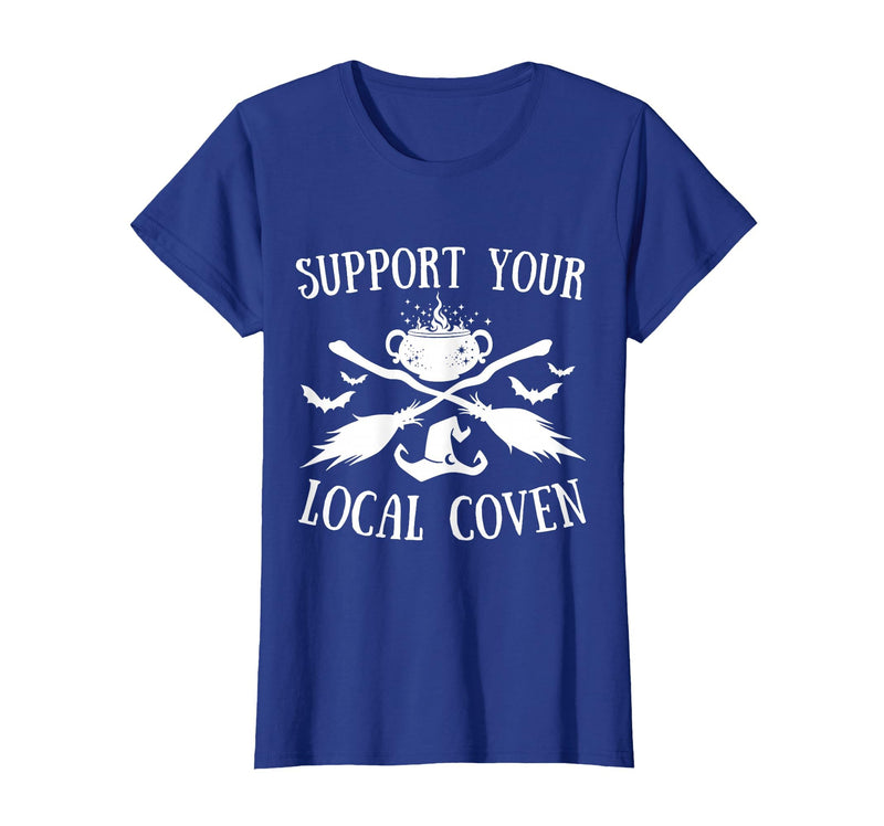 Support Your Local Coven Halloween tee Support Your Local Coven Halloween Coven Witch T-Shirt - Royal Blue