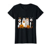 Funny Siberian Husky Ghost Pumpkin Funny Husky Ghost Dogs Halloween Dog Spooky T-Shirt - Black