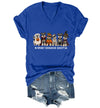 WQFQW Spooky Schnauzer Society Halloween Shirt Terrifying Halloween T-Shirt - Sapphire Blue-vneck