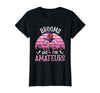 Brooms Are For Amateurs – Halloween Witch Gift Brooms are for Amateurs – Spooky Halloween Flamingo T-Shirt - Black