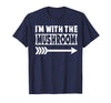 Funny Lazy & Easy Halloween Couple Costume Tee I'm with The Mushroom Halloween Costume Mushroom Halloween T-Shirt - Navy Blue