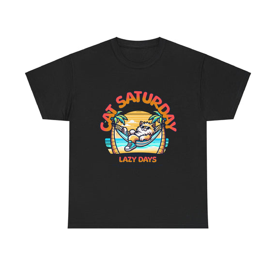 GENERIC cat Unisex Heavy Cotton Tee Black - As Pictured
