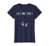 Spooky Halloween Costume Outfit Vintage Let Me Out Pregnancy Hand Print Pregnant Halloween T-Shirt - Navy Blue