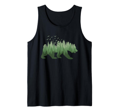 Nature Forest Wildlife Trees Wild Animal Bear Tank Top