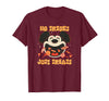 Disney Mickey Mouse Halloween Candy No Tricks Just Treats T-Shirt - Burgundy