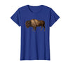 Altes Büffel-Design Buffalo Vintage Retro American Bison T-Shirt - Royal Blue