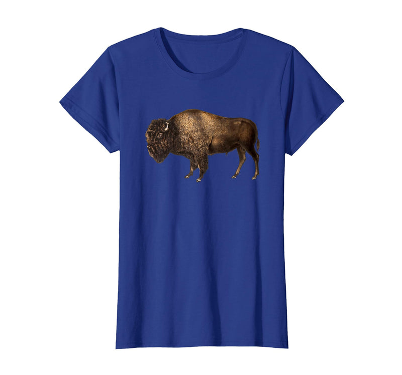 Altes Büffel-Design Buffalo Vintage Retro American Bison T-Shirt - Royal Blue