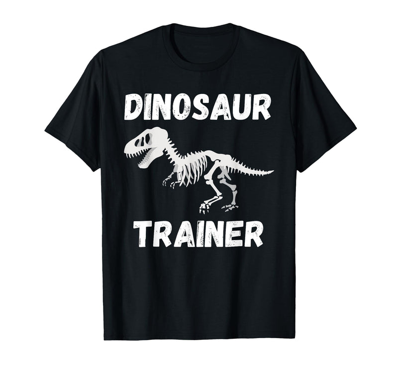 Dinosaur Trainer Costume Halloween Dino Skeleton T-Shirt - Black