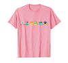 Disney Princess Pumpkins Fall Autumn Lineup of Princesses T-Shirt - Pink