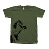 Couthclothing Men's Horse Crew Neck American Apparel T-Shirt - Olive