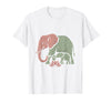 Mademark Mama Elephant Guiding Calf Through Water T-Shirt - Men - White