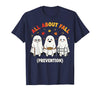 Fall Prevention Funny Ghost Autumn Halloween Gift Fall Prevention Funny Ghost Autumn Halloween Joke T-Shirt - Navy Blue