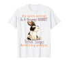 Cute Rabbit Lover Bunny Graphic T-Shirt (Dark Heather Grey) in White