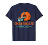 CT Technologist Halloween Gifts Co. CT Tech Technologist Pun Spook-Tacular Halloween T-Shirt - Navy Blue