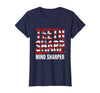 Mademark Teeth Sharp Mind Sharper Shark Graphic Design T-Shirt - Navy Blue