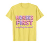 Mademark Horses First Everything Else Second Girls Design T-Shirt - Men - Lemon Yellow