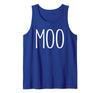 Moo Im A Cow Costume Shirts Moo Shirt Funny Adult Men Women Cow Goes Moo Costume Tank Top - Royal Blue