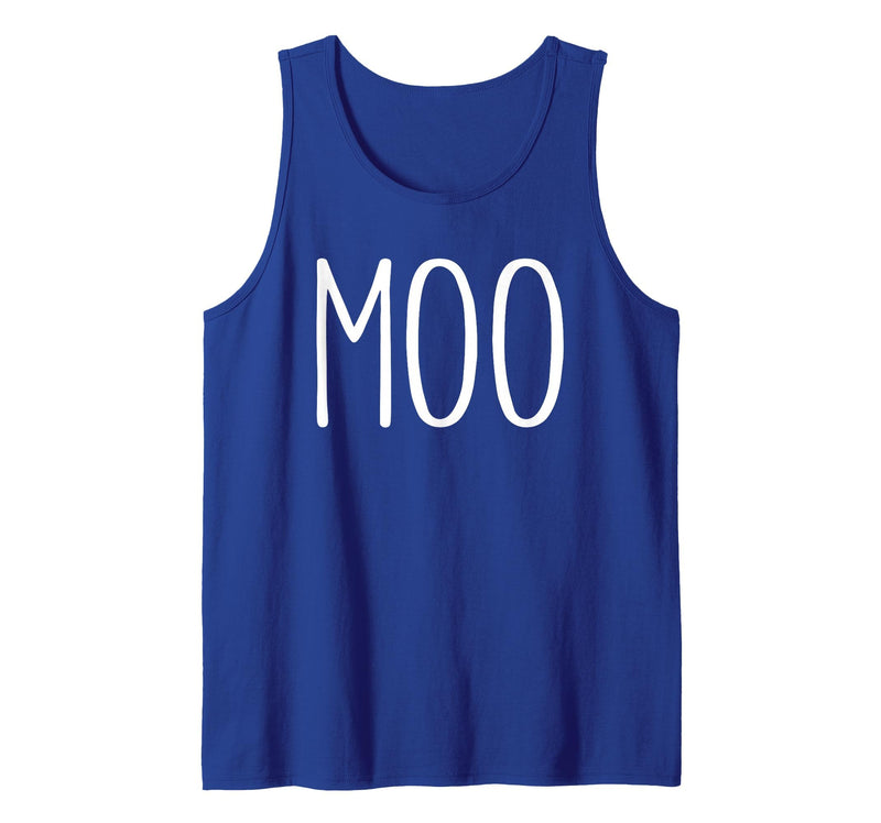 Moo Im A Cow Costume Shirts Moo Shirt Funny Adult Men Women Cow Goes Moo Costume Tank Top - Royal Blue