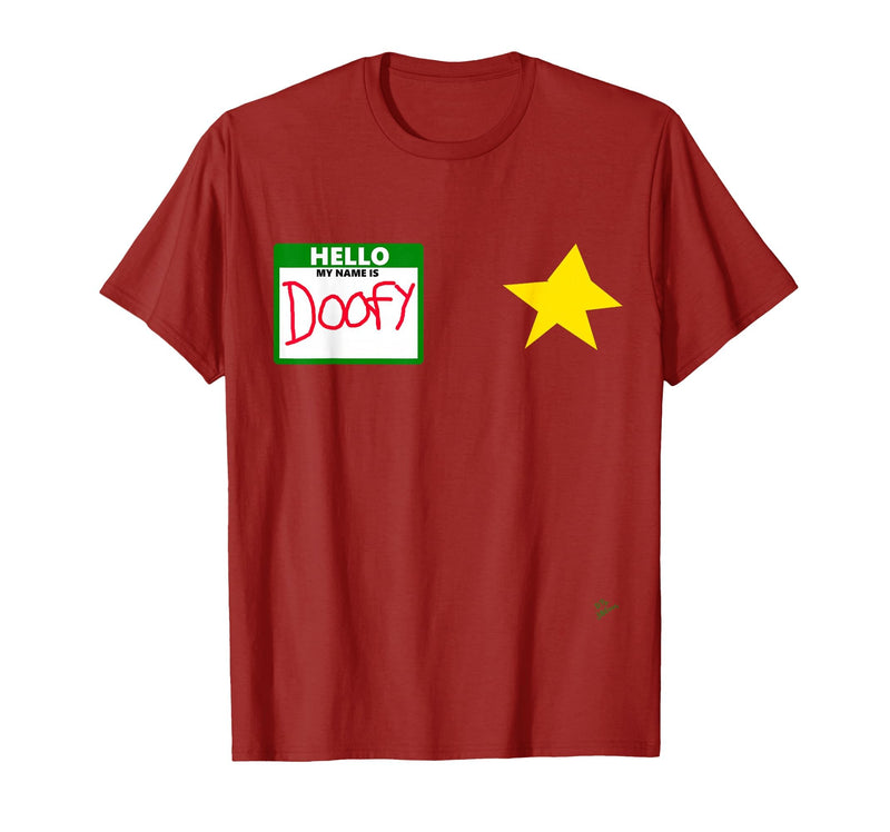 halloween costumes by Jean Olivier Funny Halloween Officer tee - doofy Costume Halloween T-Shirt - Cranberry Red