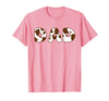 Cow Print For Family Matching Outfits DAD Cow Brown White Animal Print, Cow Pattern Farmer DAD T-Shirt - Pink