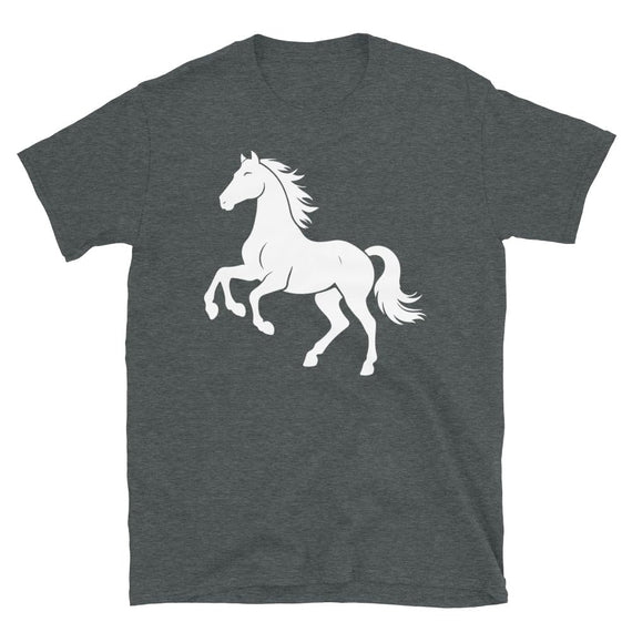 Generic Horse T-Shirt, Horse Silhouette Graphic Equestrian Horseback Riding #25D2 - Dark Heather