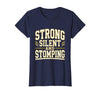 Mademark Strong Silent and Stomping Elephant Design T-Shirt - Women - Navy Blue