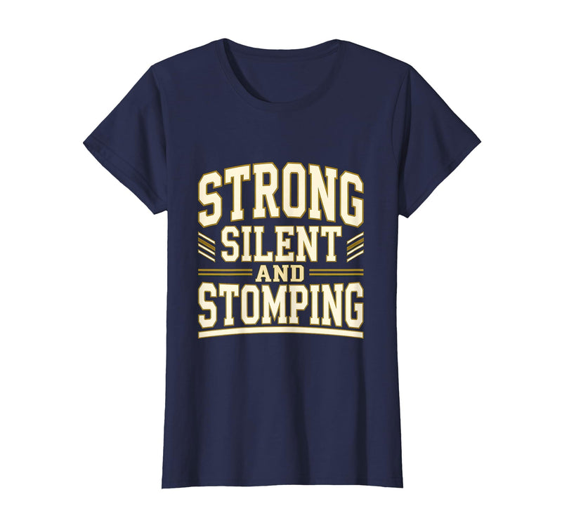 Mademark Strong Silent and Stomping Elephant Design T-Shirt - Women - Navy Blue