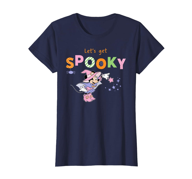 Disney Minnie Mouse Let's Get Spooky Cute Halloween Witch T-Shirt - Navy Blue